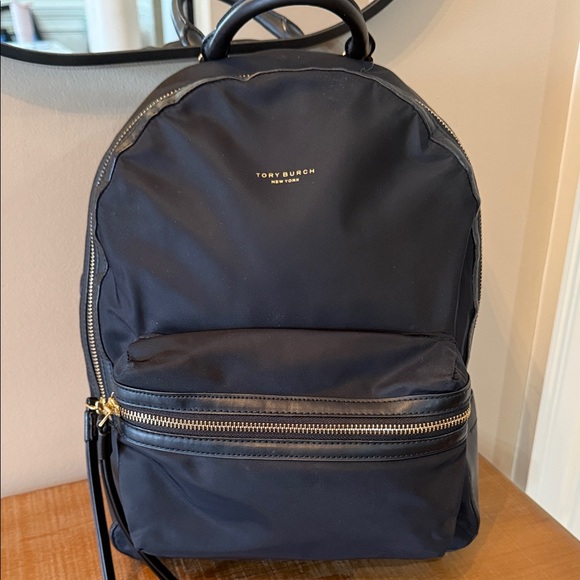 Tory Burch Handbags - Tory Burch Tilda Black Nylon Backpack Gold Hardware